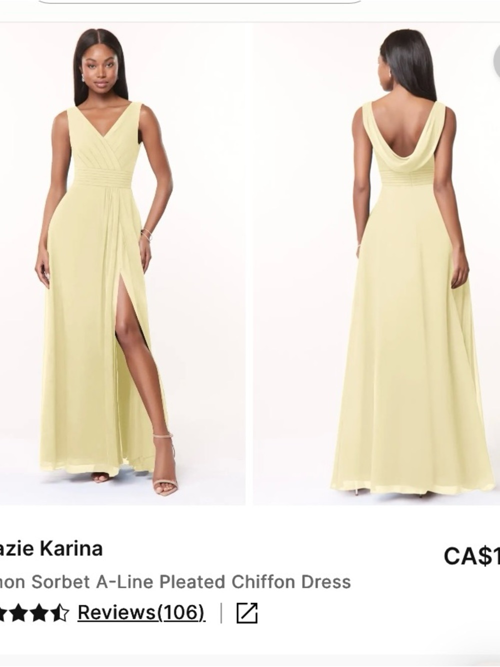 Azazie karina V-Neck Chiffon bridesmaid dress